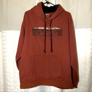Cabelas Brown Hoodie Mens Size Large